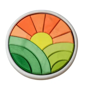 Bumbu // Round Puzzle - Hill + Sun> For 5+ Year Olds | For 4+ Year Olds