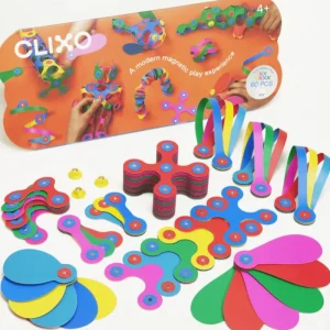 Clixo - Magnetic Super Rainbow (60pcs)> For 5+ Year Olds | For 4+ Year Olds