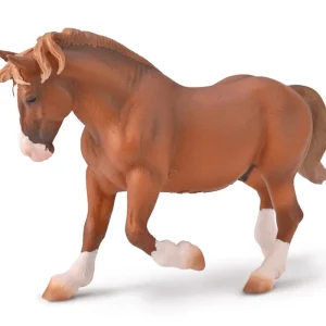 CollectA // Breton Draft Horse Stallion Chestnut> Farm & Barnyard Theme | Small World Play