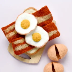 Tara Treasures Felt Bacon And Eggs Breakfast Set> Small World Play