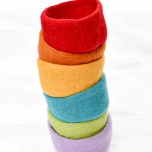 Tara Treasures Felt Colourful Bowls - Set of 6> Small World Play