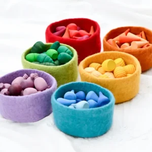 Tara Treasures Felt Colourful Bowls - Set of 6> Small World Play