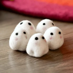 Tara Treasures Felt Cute Ghost Loose Parts Set (5)> Halloween Theme | Small World Play