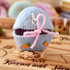 Tara Treasures Felt Egg Cover - Purple With Bunny Motif> Small World Play