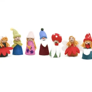 Tara Treasures Felt Finger Puppet - Fairies & Gnomes Set> Small World Play