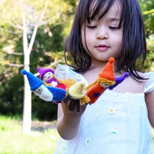 Tara Treasures Felt Finger Puppet - Rainbow Fairies & Gnomes Set> Small World Play