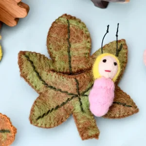 Tara Treasures Felt Leaf Baby - Chestnut> Small World Play