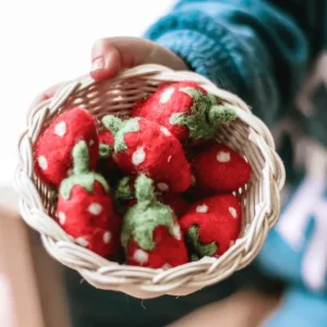 Tara Treasures Felt Loose Parts // Strawberries (Set of 5)> Sensory Play | Small World Play