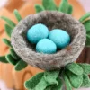 Tara Treasures Felt Nest With 3 Blue Robin Eggs> Small World Play