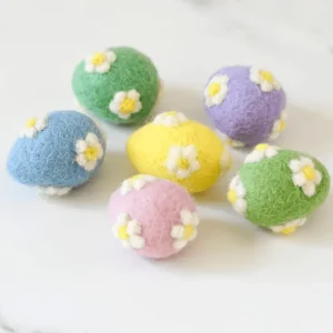 Tara Treasures Felt Pastel Flower Eggs (Set of 6)> Small World Play | Food Play