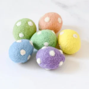 Tara Treasures Felt Pastel Polka Eggs (Set of 6)> Small World Play | Food Play