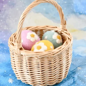 Tara Treasures Felt Pink Floral And Dots Egg> Small World Play | Food Play