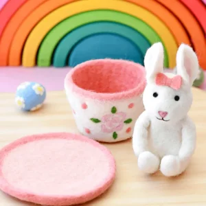 Tara Treasures Felt Rabbit In Tea Cup Party> Small World Play