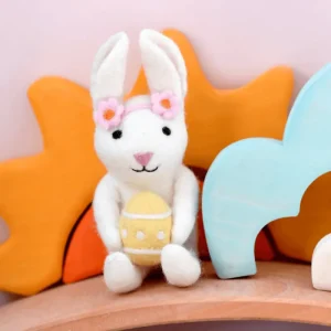 Tara Treasures Felt Rabbit With Easter Egg> Small World Play