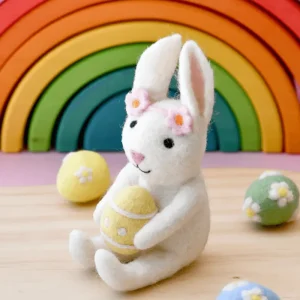 Tara Treasures Felt Rabbit With Easter Egg> Small World Play