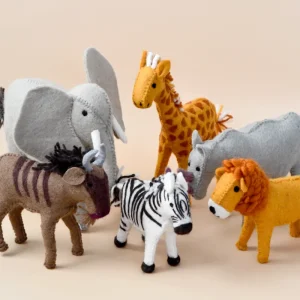 Tara Treasures Felt Safari Animal Toys - Set of 6> Safari Theme
