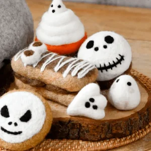 Tara Treasures Felt Spooky Ghost Pumpkin Grazing Set> Halloween Theme | Small World Play