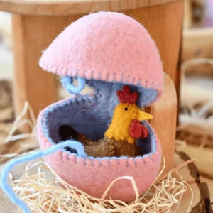 Tara Treasures Felt Surprise Egg - Hen Inside> Small World Play
