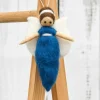 Tara Treasures Needle Felted Fairy // Blue Dress> Woodland & Magical Fairies Theme