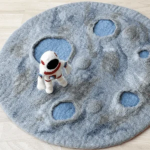 Tara Treasures Play Mat // Moon Crater with Astronaut Space> For 5+ Year Olds | For 4+ Year Olds