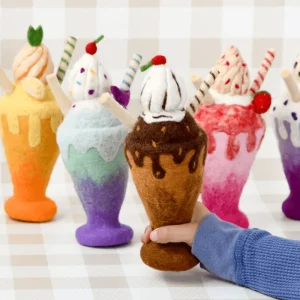 Tara Treasures // Felt Blueberry Milk Shake Play Food> Food Play