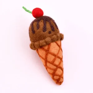 Tara Treasures // Felt Double Chocolate Ice Cream with Cheery> Food Play