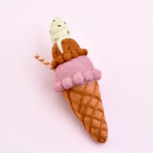 Tara Treasures // Felt Neopolitan (Harlequin) Ice Cream> Food Play