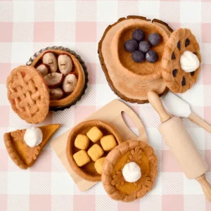 Tara Treasures // Felt Pumpkin Pie Play Food Set> Food Play