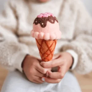 Tara Treasures // Felt Strawberry Sorbet Ice Cream> Food Play