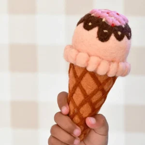 Tara Treasures // Felt Strawberry Sorbet Ice Cream> Food Play