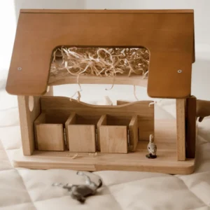 QToys Wooden Horse Stable> Farm & Barnyard Theme | Small World Play
