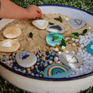 Yellow Door // Weather Stones> Sensory Play